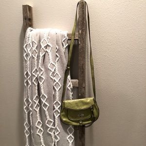 Nine West leather crossbody in green.